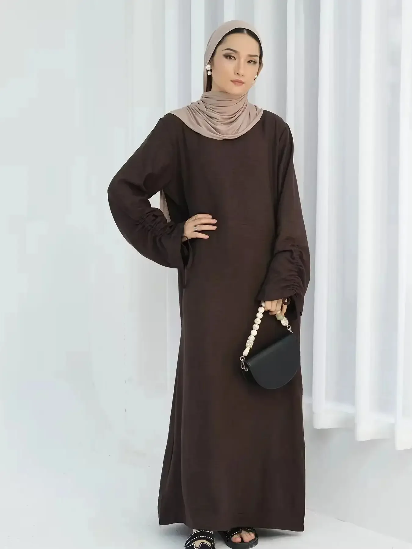 2025 ล่าสุดแฟชั่นCuff TieมุสลิมRobe Abaya SyariหญิงมุสลิมAbayaบริการAbaya