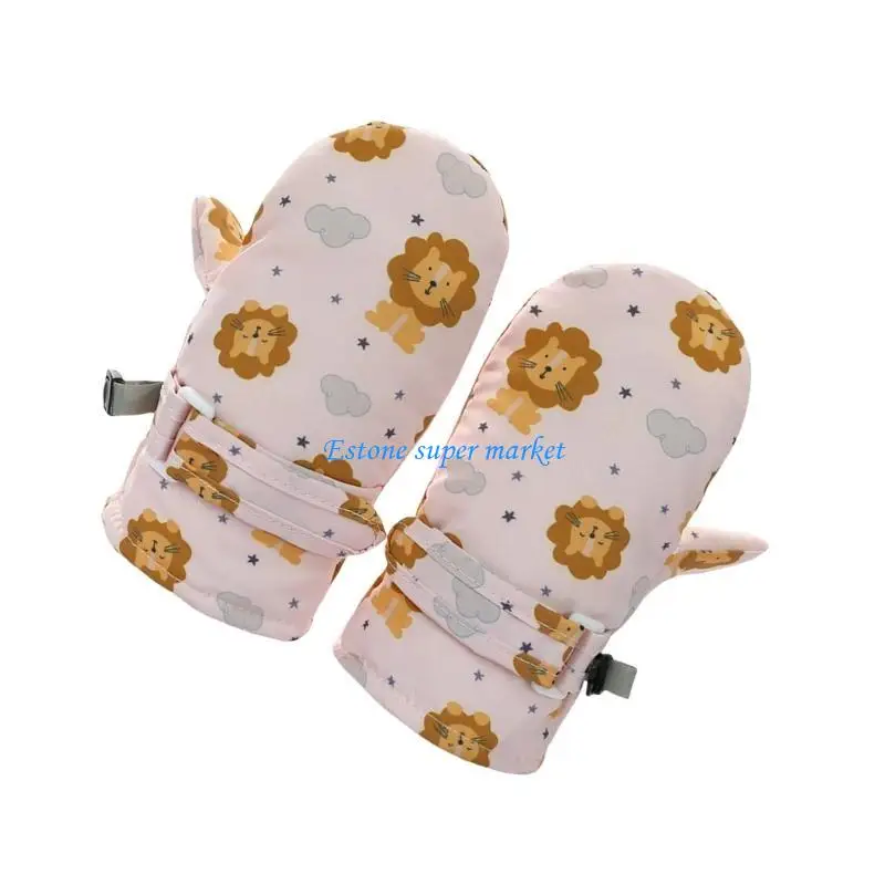 090B 1 Pair Children's Insulated Mittens Water Proofing Fleece Lined Gloves