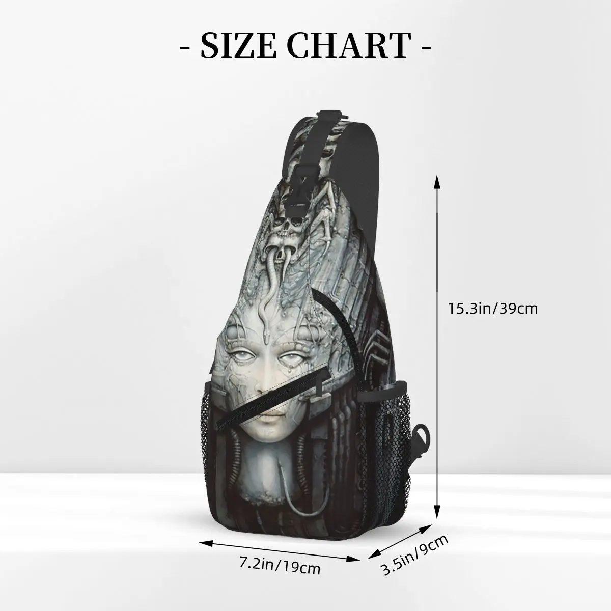 Hr Giger - Li - Painting Sling Backpack Sling Bag Hiking Travel Chest Bag Daypack Men Fashion Crossbody Backpack Shoulder Bag