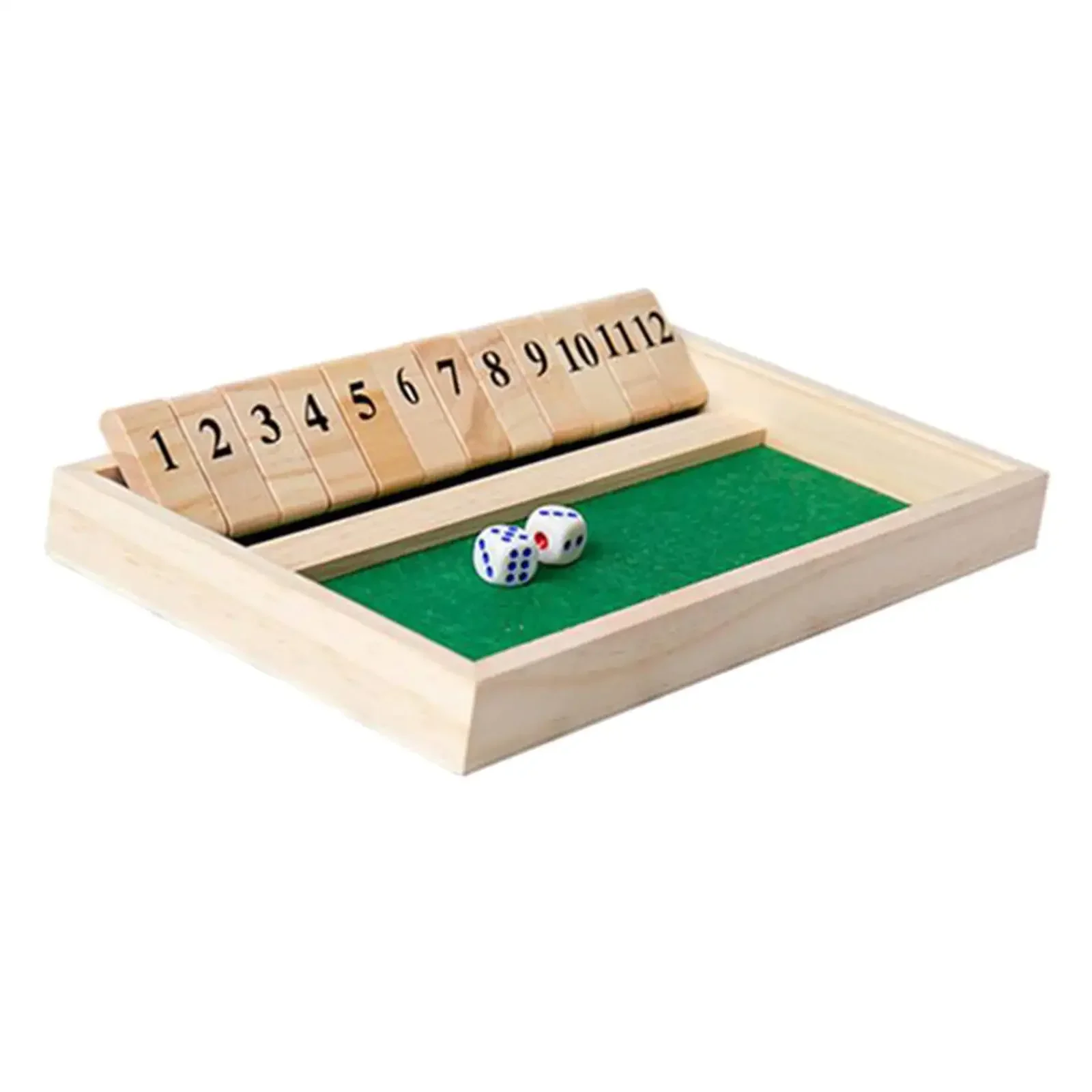 Classic Shut the Box Bar Board Dice Game Family Travel Toy Tabletop Games