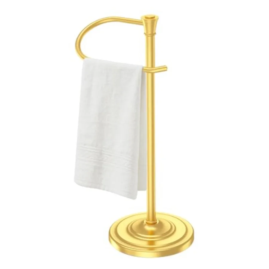 

Bath Hand Towel Holder Stand, Stainless Steel 16 Inch Free Standing Towel Rack, Heavy Weight Towel Bar for Bathroom Vanity Coun