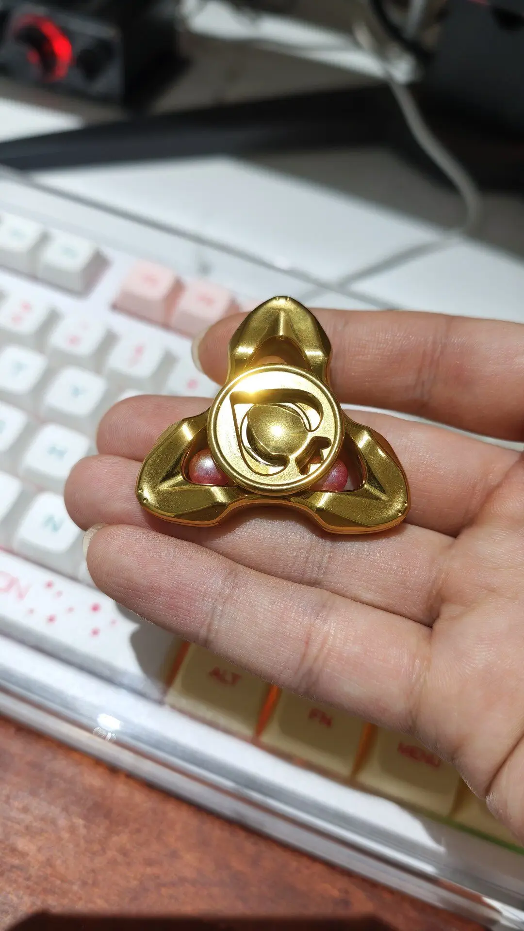 Used EDC Tiangong Creation Edc Golden Python Afipos Apep Egyptian Snake Fingertip Gyro Student Unzipping Toy