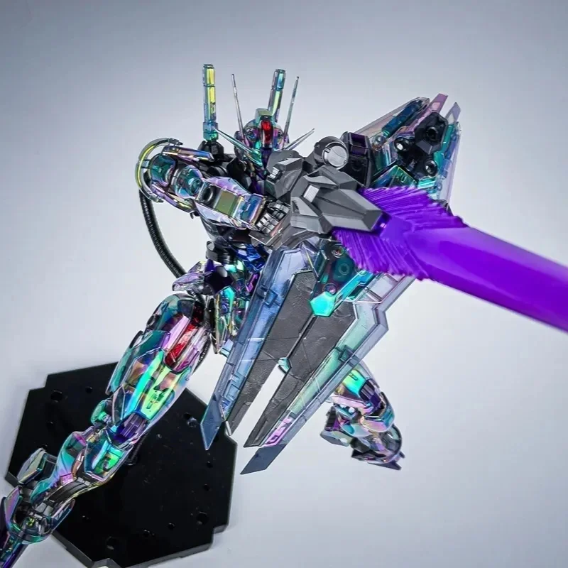 KL FM 1/100 Laser Holographic Style Aerial Mech Assembly Model Kits Action Figures Boy Toy Desktop Decoration Doll Collectibl