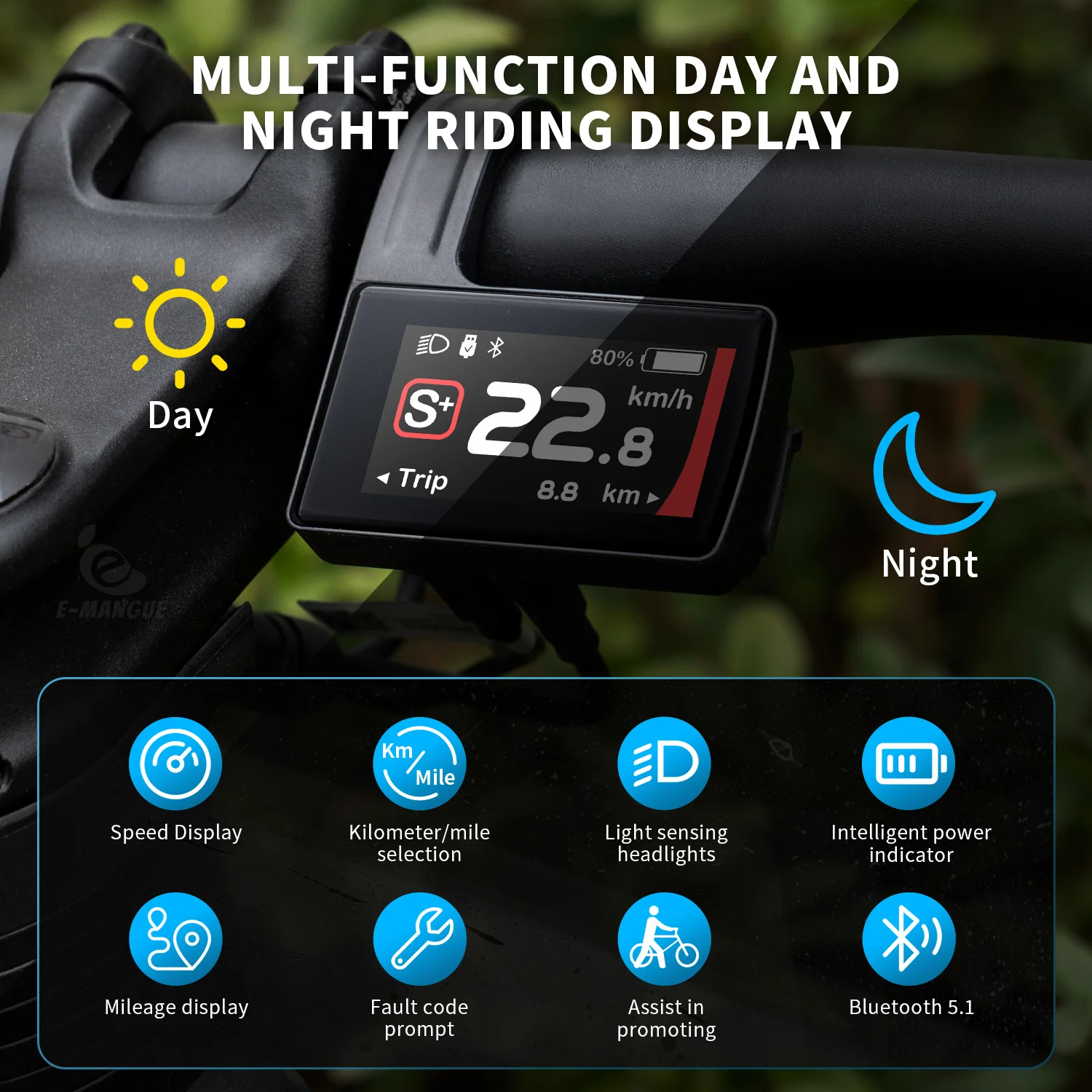 BAFANG DPC245 E-Bike-Display CAN-Protokoll Bluetooth 5.1 LCD-Bildschirm für Bafang Mittelmotor M510 M600 M560 M510 M420 Umrüstsätze – Detail 9