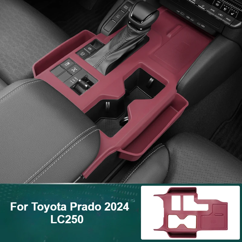 Central Control Gear Shift Panel Silicone Pad Anti-Scratch Wireless Charging Protective Mat For Toyota Prado 2024 LC250