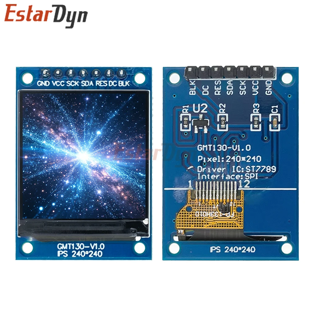 Estardyn 1.3 Inch IPS LCD Display Module 240x240 65K HD 7P SPI ST7735 3.3V TFT Screen For Arduino Raspberry Pi DIY