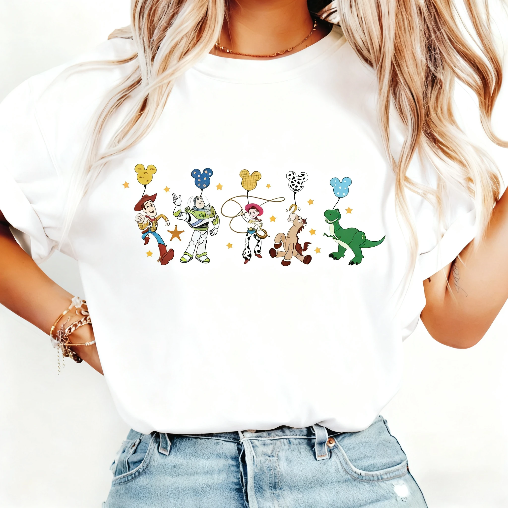 

Футболки для мальчиков и девочек «История игрушек Диснея», семейная одежда для родителей и детей, повседневная удобная одежда большого размера с короткими рукавами для мужчин и женщин