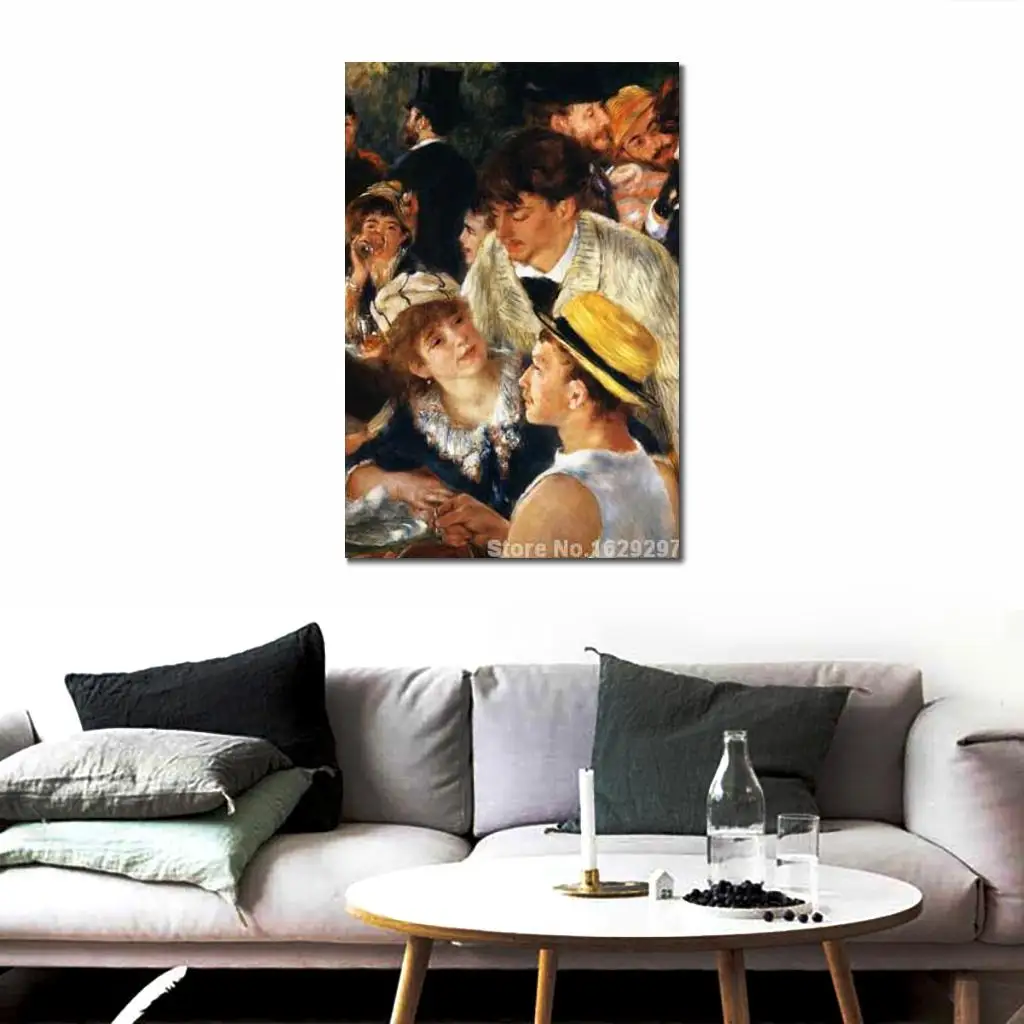 modern art gallery Showing Figures from The Luncheon of the Boating Party Pierre Auguste Renoir painting High quality Handmade