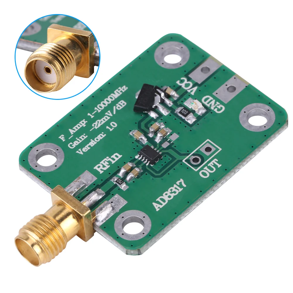 RF signal power detection 1M-10000MHz AD8317 Radio Frequency Logarithmic Detector Power Meter