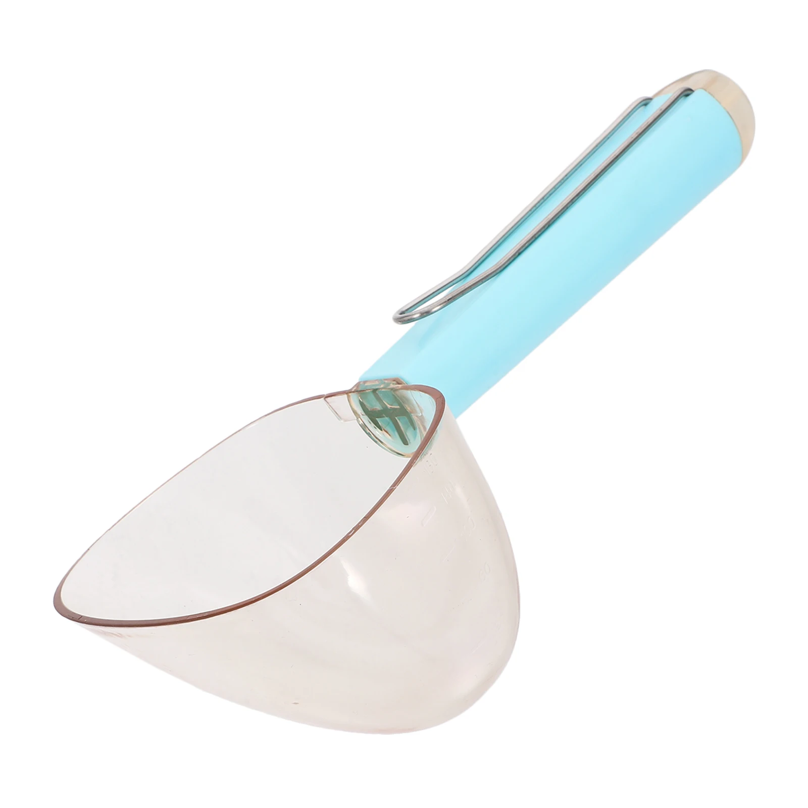 

Pet Food Scoop Stainless Steel Clip Cat Dog Spoon Precise Measurement ABS Material Feeding Sifter Blue Pet Accessories Doggy