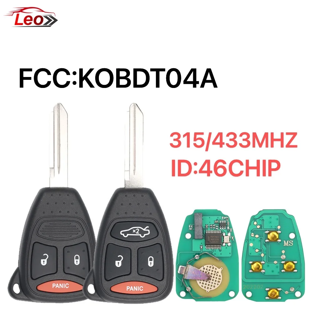 

Leo KOBDT04A автомобильный дистанционный ключ для Jeep Grand Cherokee Commander Compass Liberty Wrangler Dodge Chrysler 315/433MHZ ID: 46CHIP