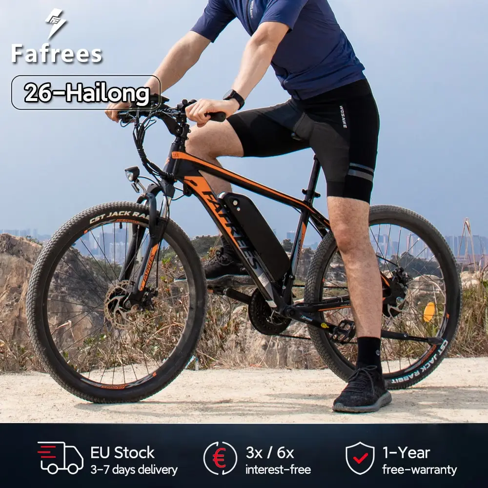 Fafrees Hailong One Elektrofahrräder Mit 36V 13Ah Abnehmbarem Akku, 26 Zoll E-bike Mountainbike für Erwachsene, 21-Gang, 25 km/h und 45–55km Reichweite