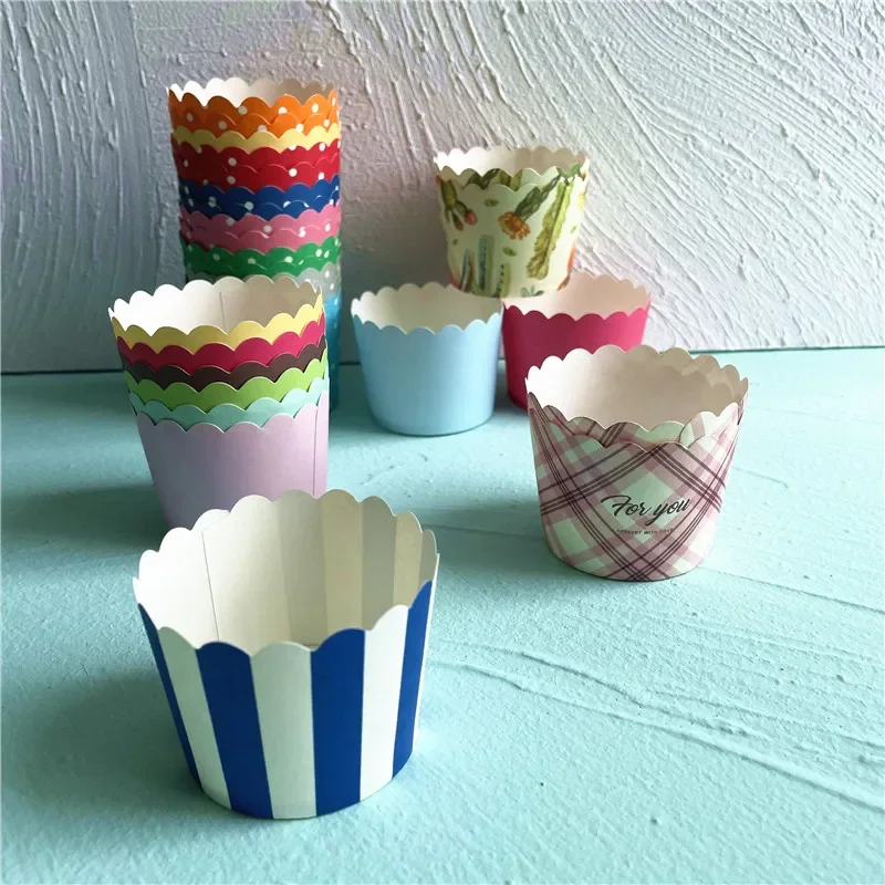 10pcs mini Muffins Cup Paper Cupcake Wrappers Baking Cups Cases Muffin Boxes Cake Cup DIY Cake Tools Kitchen Baking Supplies