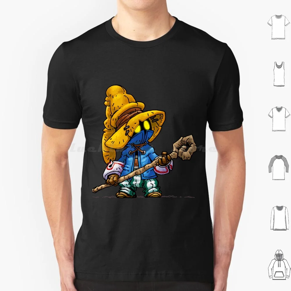 I Am A Mage Vivi T Shirt Big Size 100% Cotton Ffix Final Fantasy Chocobo Black Mage Ornitier Ff9 Vivi Mage Fantasy Wizard