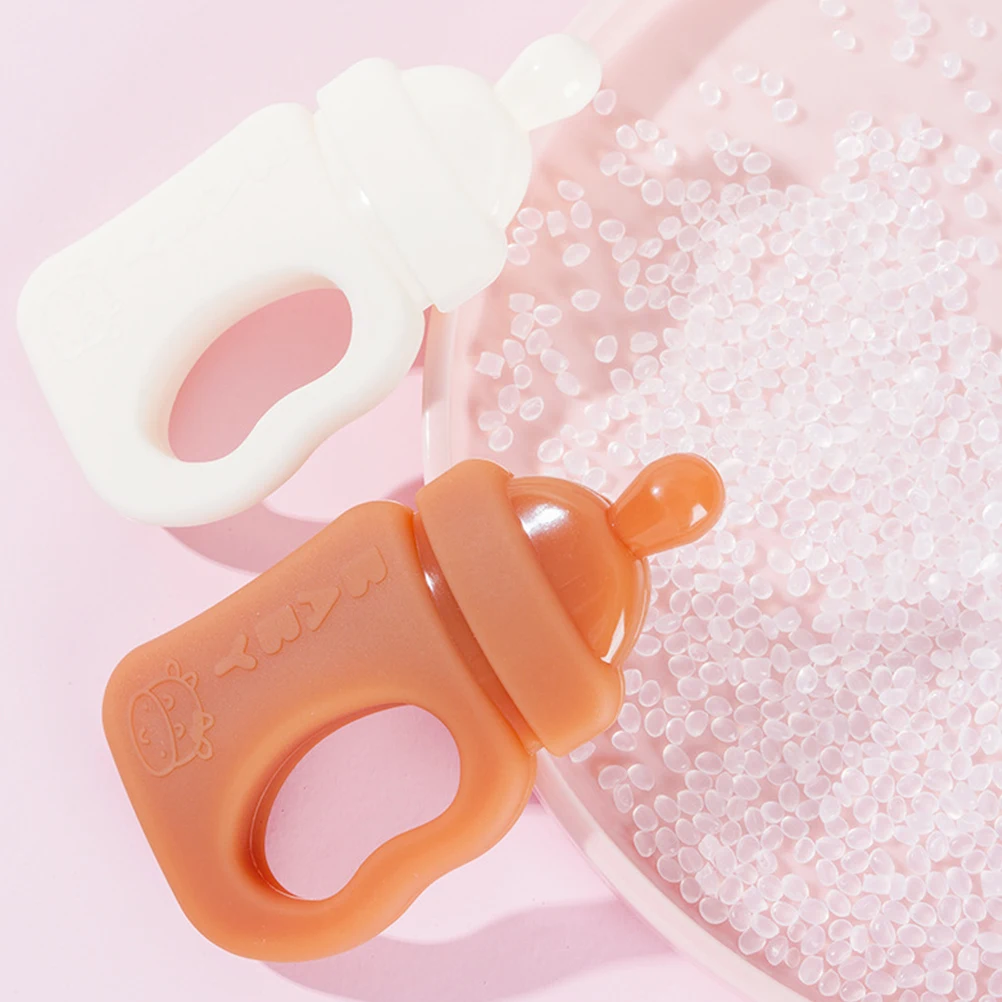 2 قطعة عضاضة سيليكون مريحة للأطفال مهدئة للمضغ لتخفيف اللثة تعزز الإمساك والمهارات الحركية الدقيقة 0-12 شهرا