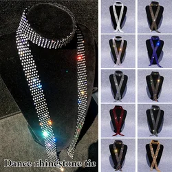 Ceinture à Cravates en Paillettes et Strass pour Homme et Femme, Accessoire de Style Simple, Décoratif et Brcorporelle, à la Mode, pour ix, Scène, Boîte de Nuit, Bar