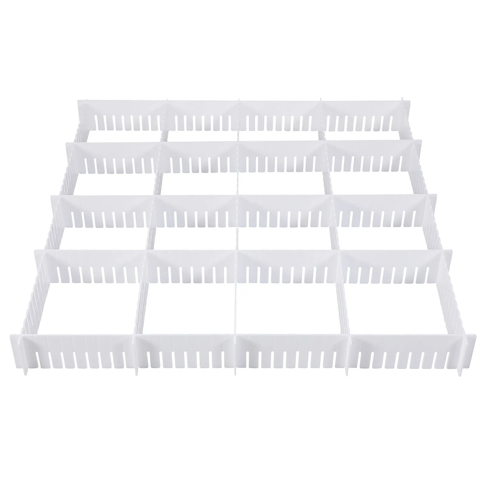 

Набор из 34 регулируемых разделителей для ящиков из полипропилена: универсальный органайзер для косметики, украшений, кабелей, для дома и офиса