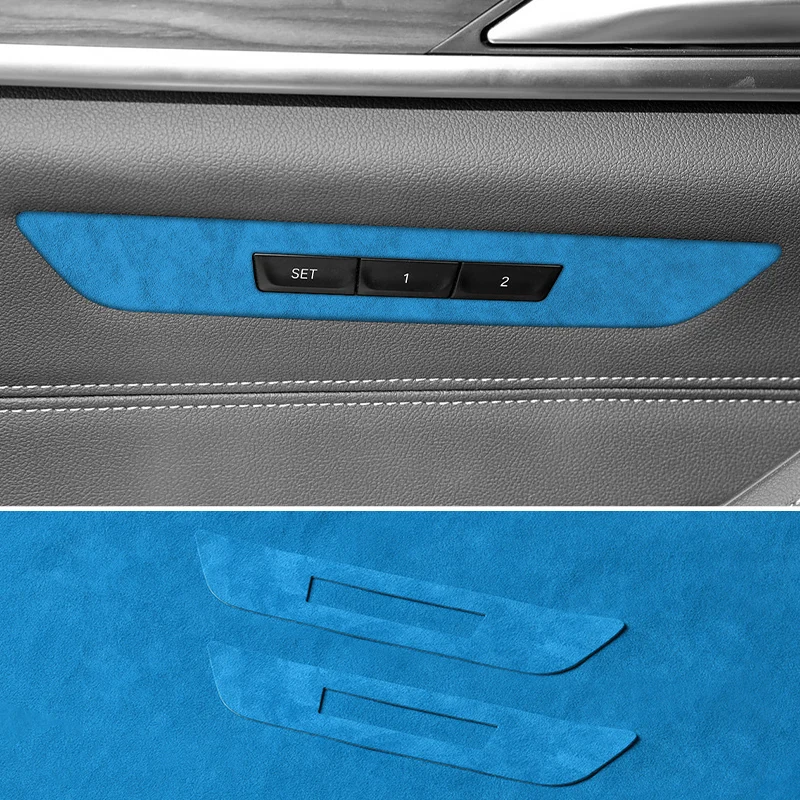 For BMW 5 Series G30 G38 6GT Side Functional Panel of Car Seat Trim Sticker Interior Custo Tuning Accessories Made of Alcantara