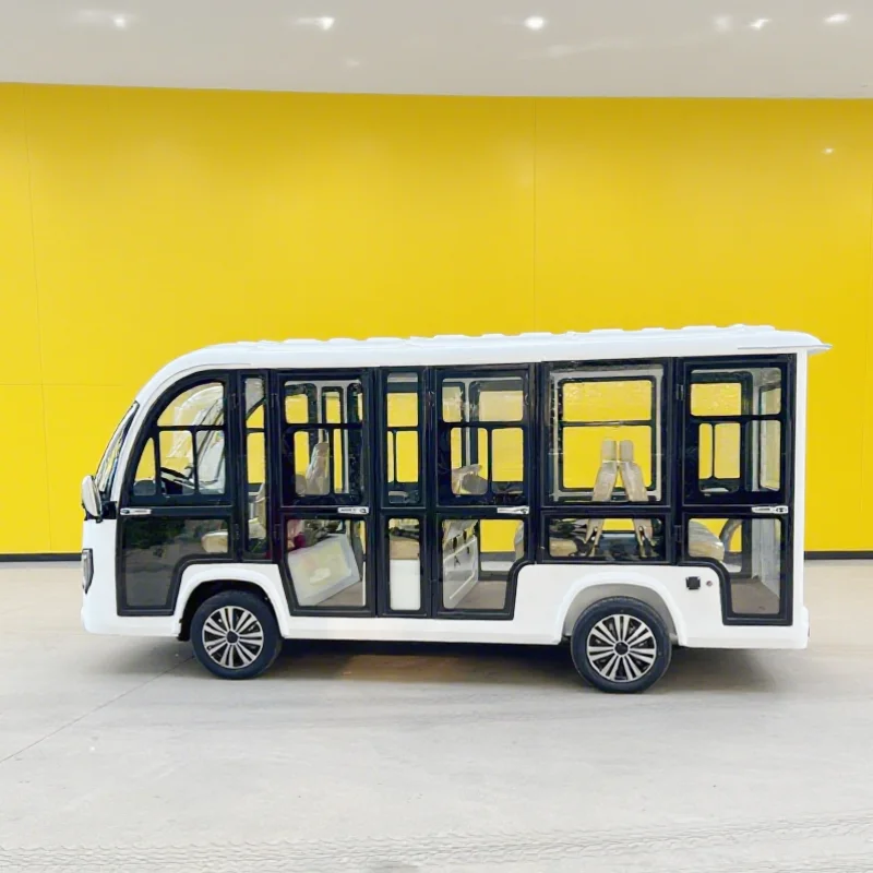 China Supplier 8/11/14 Seater Mini Electric Sightseeing Bus Tour Shuttle 5000W 7500W Bus Cart for Sale