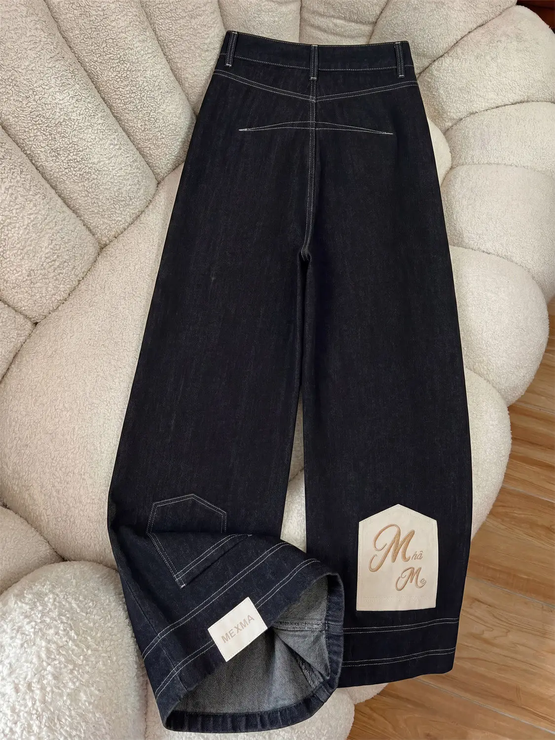 Calça jeans de cintura alta, casual, verão, masculina, feminina, solta, perna larga, versátil, confortável, estilo jovem