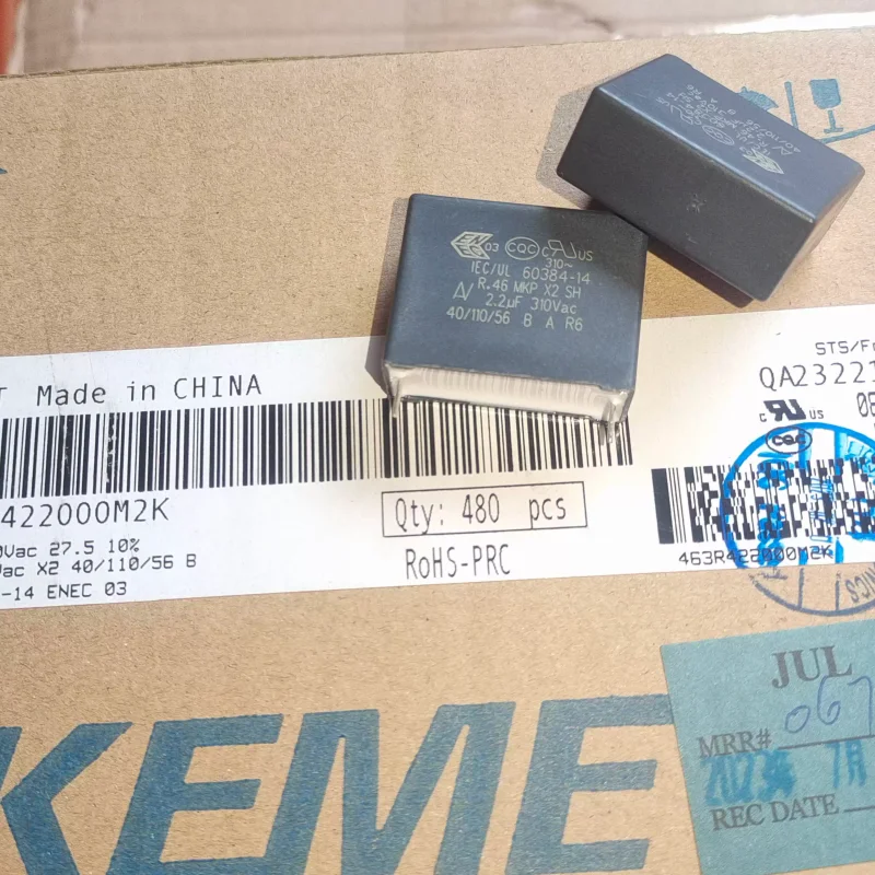 10-100pcs R463R422000M2K original box KEMET/AV R46 2.2uf 310v 225k film capacitor p27.5