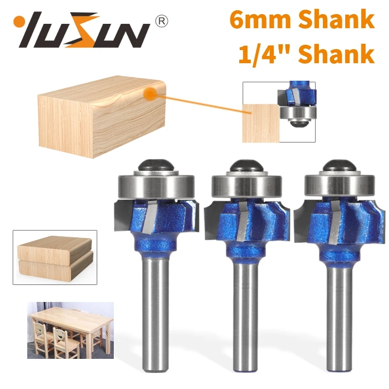 

YUSUN 6 мм 6,35 мм хвостовик Z4 угловая круглая фреза деревообрабатывающая фреза для деревянной фрезы торцевая фреза