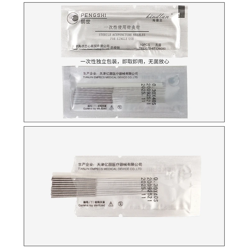 500 Disposable Acupuncture Needle Aseptic Small Tip Sharp Packaging 50*10pcs Korea Flat Handle With Plastic Tube