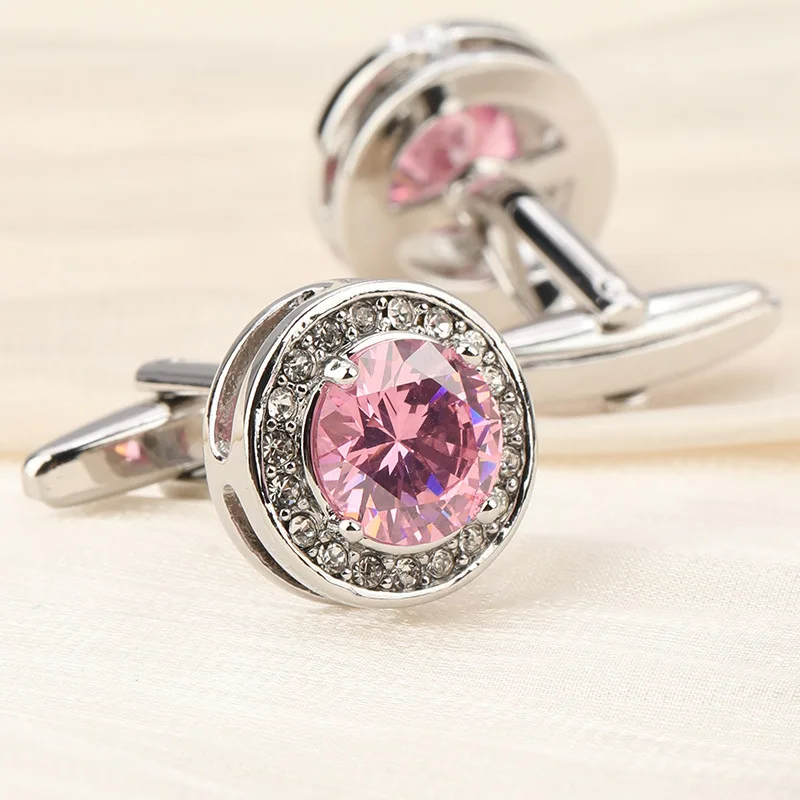 أزرار أكمام كريستالية للرجال لحفلات الزفاف، إكسسوارات قميص رسمية أنيقة للأعمال، هدية لعيد الأب والعريس #6