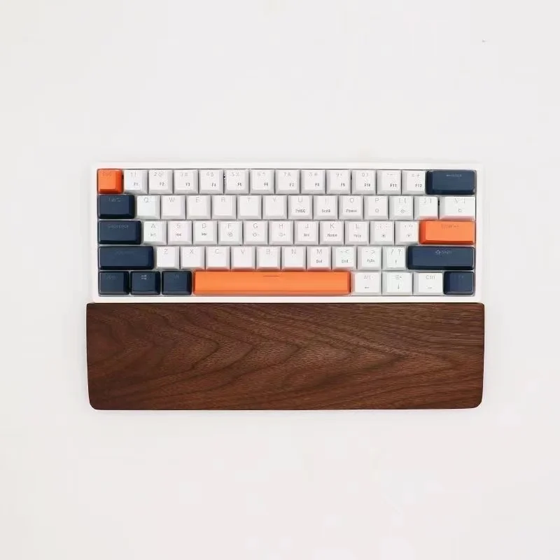 Reposamuñecas con teclado de madera de nogal, almohadilla ergonómica para escritorio de juegos, soporte para oficina, Protector de muñeca para PC,