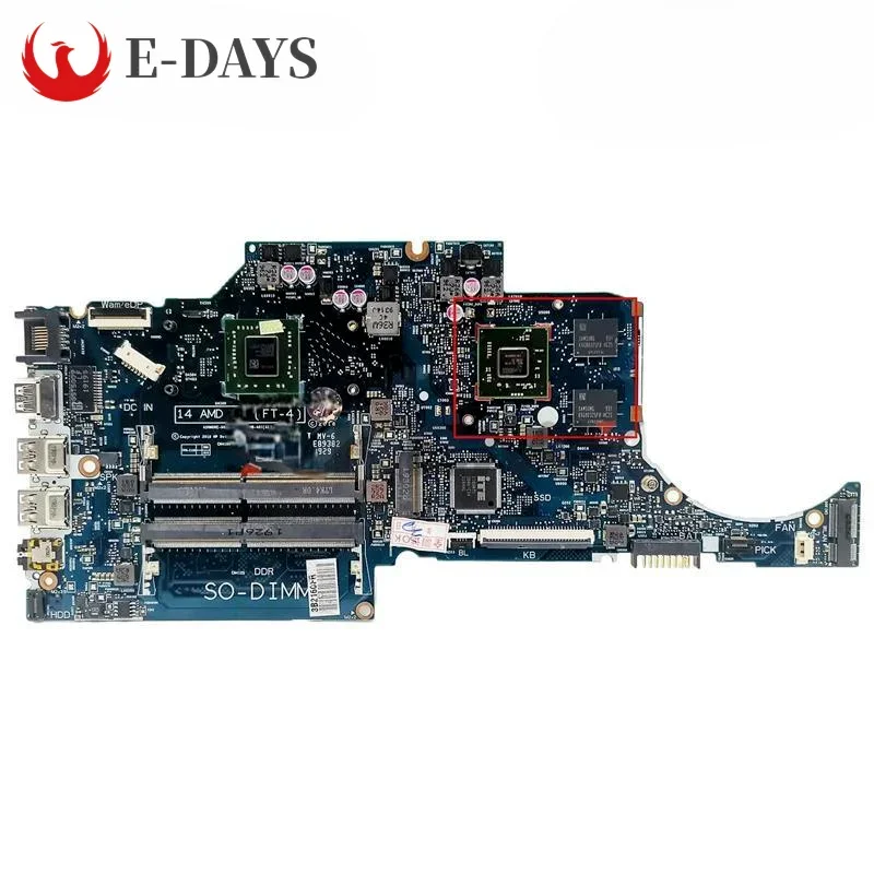 For HP 14-DK 14S-DK Laptop Motherboard 6050A3063701 Notebook Mainboard With A4 A6 A9 CPU 100% Tested Okhigh Quality