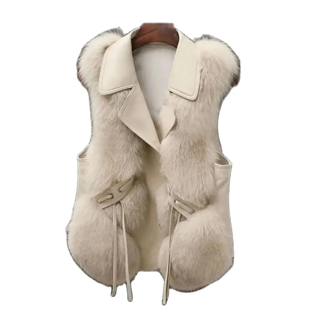 Cappotti e giacche in pelliccia sintetica autunnale donna alta qualità 2024 elegante giacca soffice gilet fibbia cappotto corto capispalla di lusso