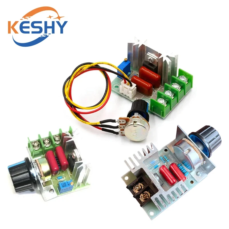 AC 220V 2000W SCR Voltage Regulator Dimming Dimmers Motor Speed Controller Thermostat Electronic Voltage Regulator Module