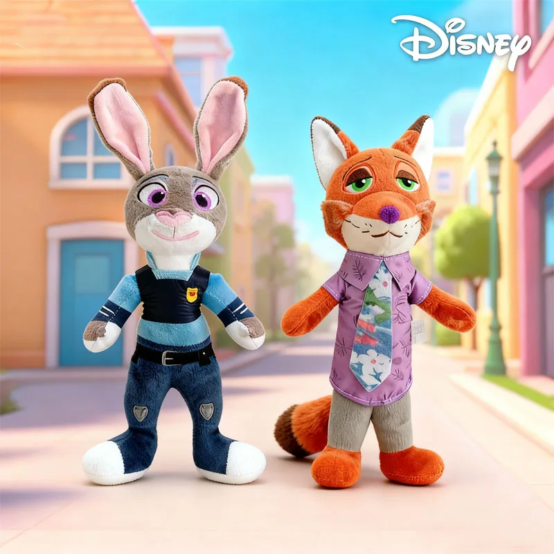 Disney Zootopia Plush Toy Nick Wilde Judith Laverne Hopps 38cm Cartoon Plush Doll Home Decor Birthday Christmas Gift