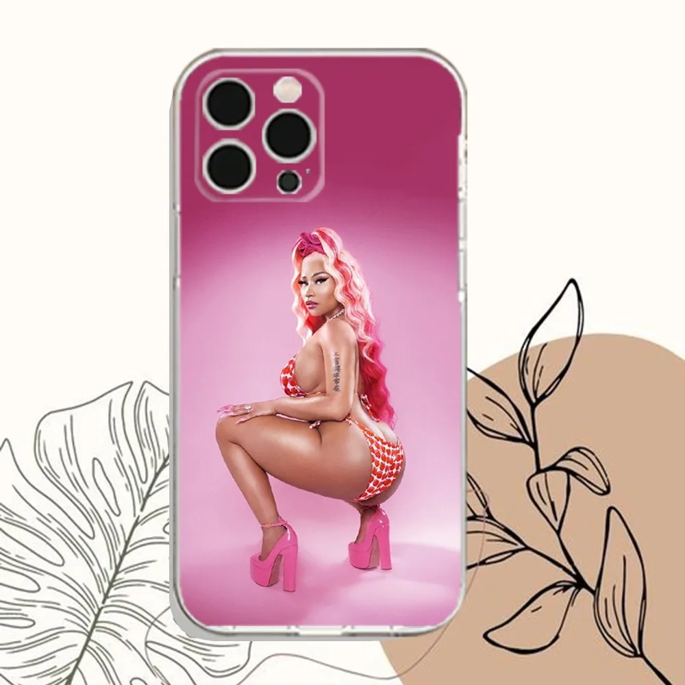 Singer N-Nicki M-Minaj Phone Case For iPhone Apple 15,14,13,12,Mini,11,Pro,Max,Plus,X,XR,XS,8,SE,2020,Plus Transparent Cover