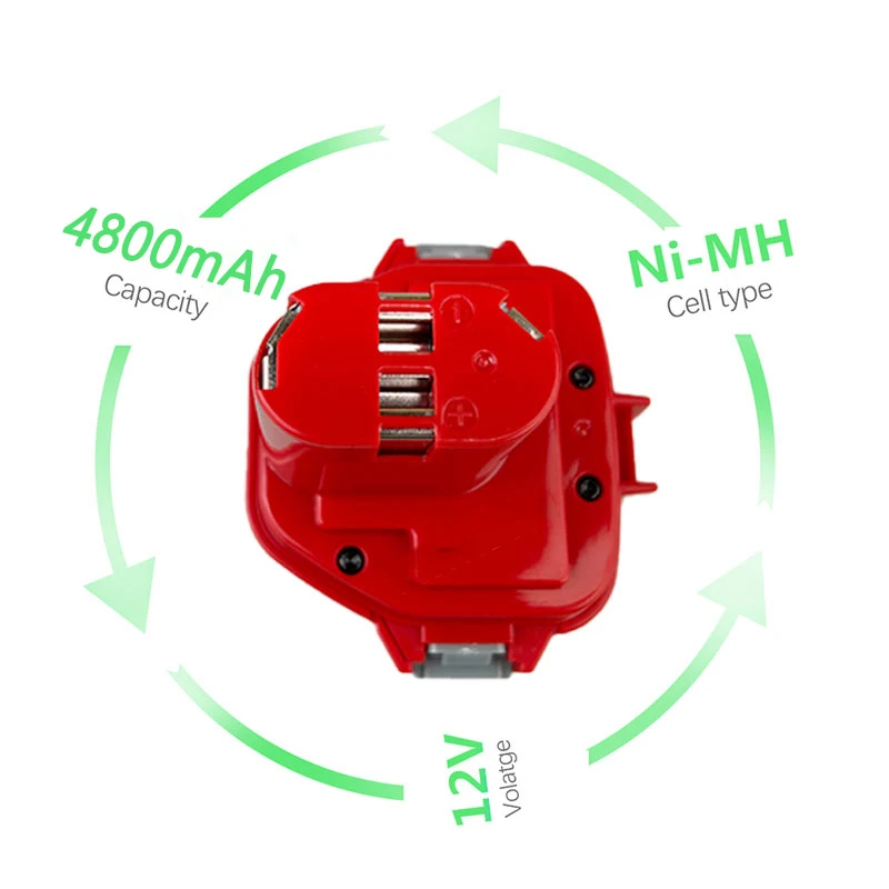 12V 4800mAh Ni-CD Power Tool Rechargeable Battery for Makita Drills 8270D 6317D 6271D 6270D 6227D 1220 1222 1233S 1235