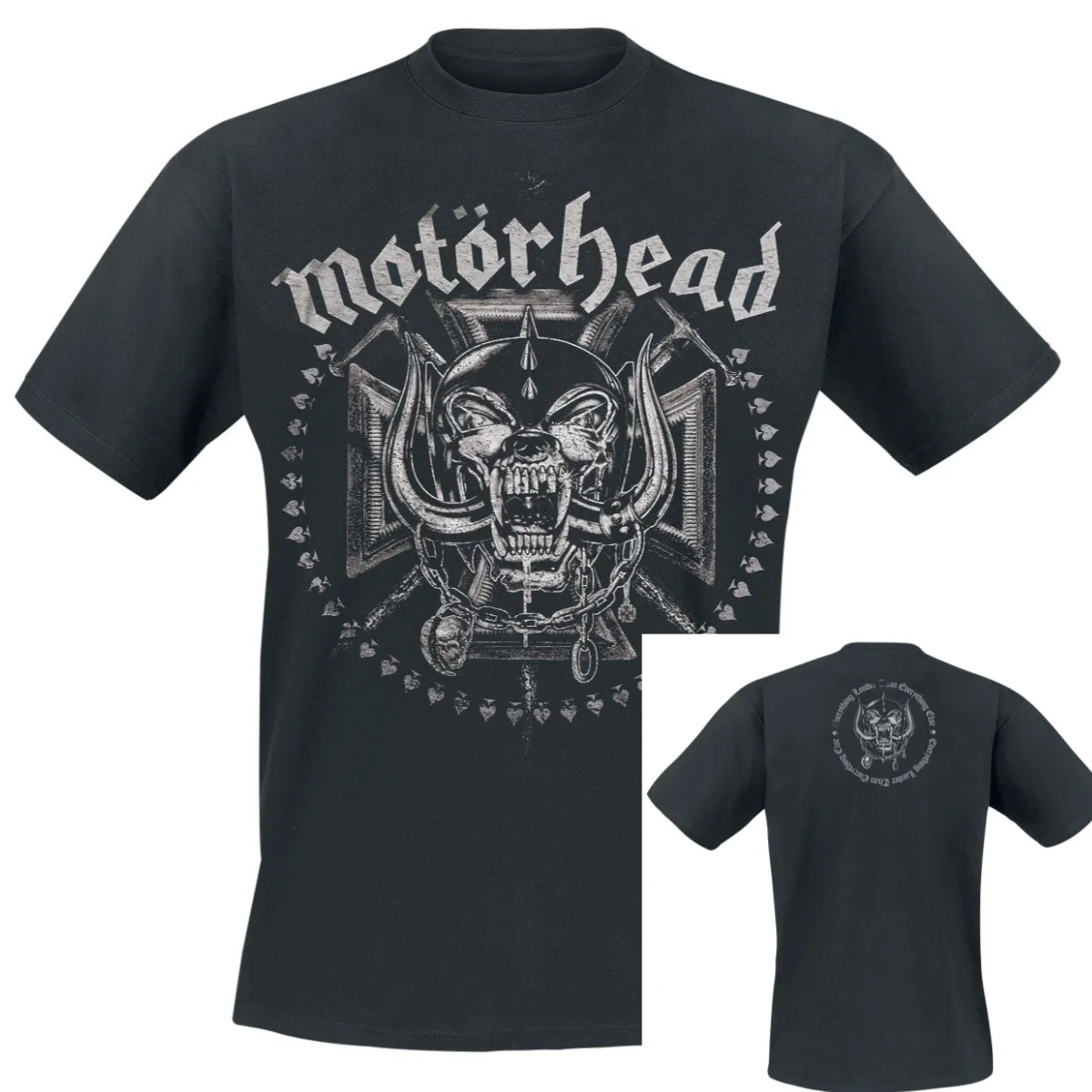 Camiseta Iron Cross Swords Motörhead para homens e mulheres, camiseta gráfica 100% algodão, top de verão