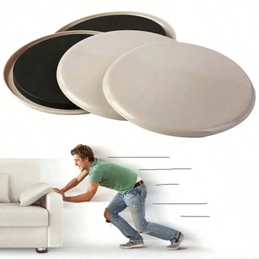 

4/8/12/16pcs Furniture Sliders, Plastic Chair Leg Glides, 3.5-Inch Heavy Duty Moving Pad, Chair Leg Floor Protectors, Hardwood F