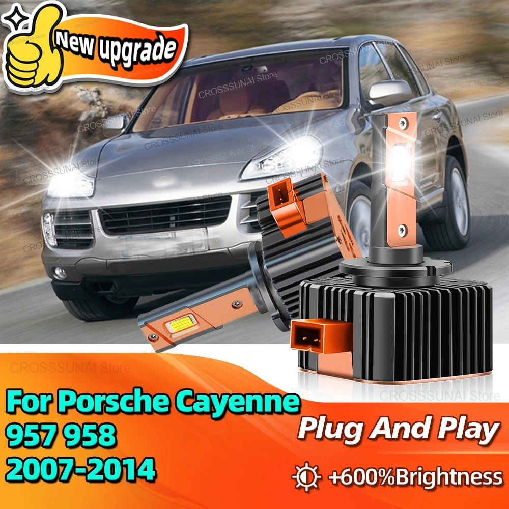 

2 шт. светодиодные автомобильные фары D1S, обновленная лампа HID Light Canbus для Porsche Cayenne 957 958 2007 2008 2009 2010 2011 2012 2013 2014