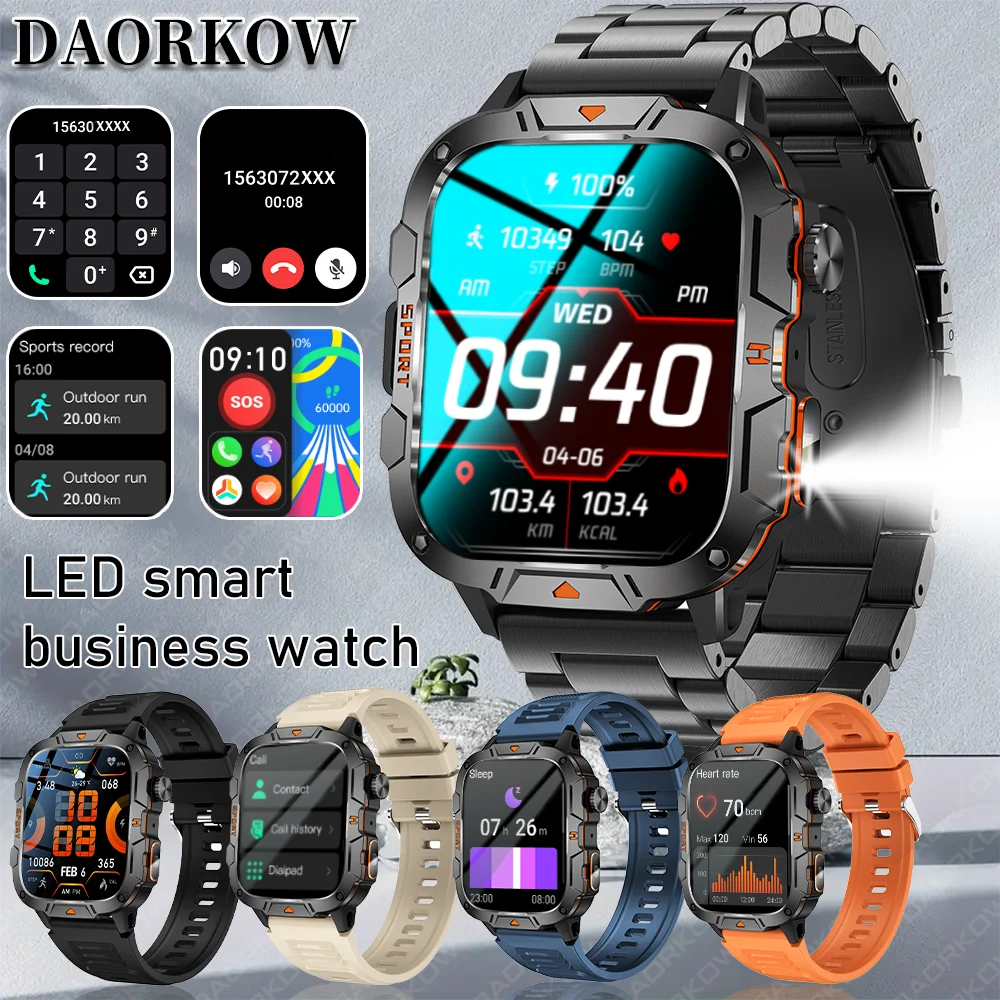 

Smartwatch 2024 3ATM Waterproof original design Sports Watch with compass and altitude barometer LED flashlight call for Huawei