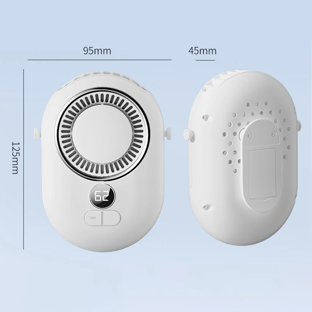 Wearable Portable Cooling Fan Cooling Adjustable Wind Speeds As Shown Hands-free Fan 2000mAh Battery 4000mAh Battery