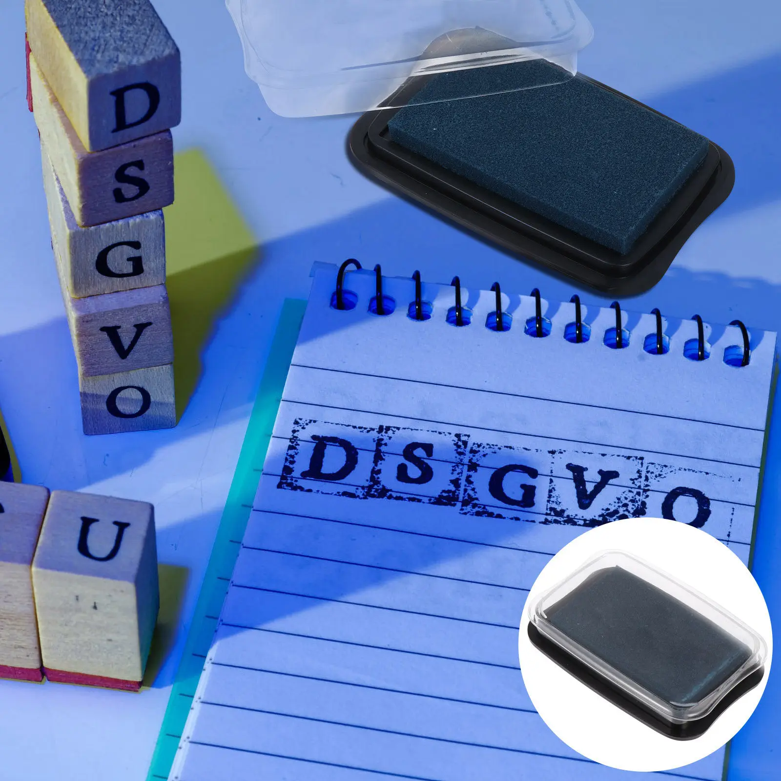 2Pcs Children Fingerprint Ink Pads Water-Based Sponge Stamp Pads Scrapbook Multi-Purpose DIY Crafts Stamps Tools