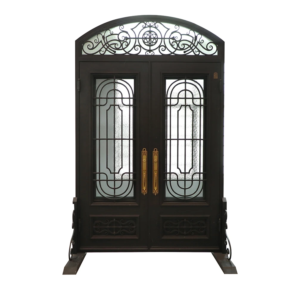 

Luxury Main Entrance Front Security Doors Villa Wrought Iron Doors for Houses Home
