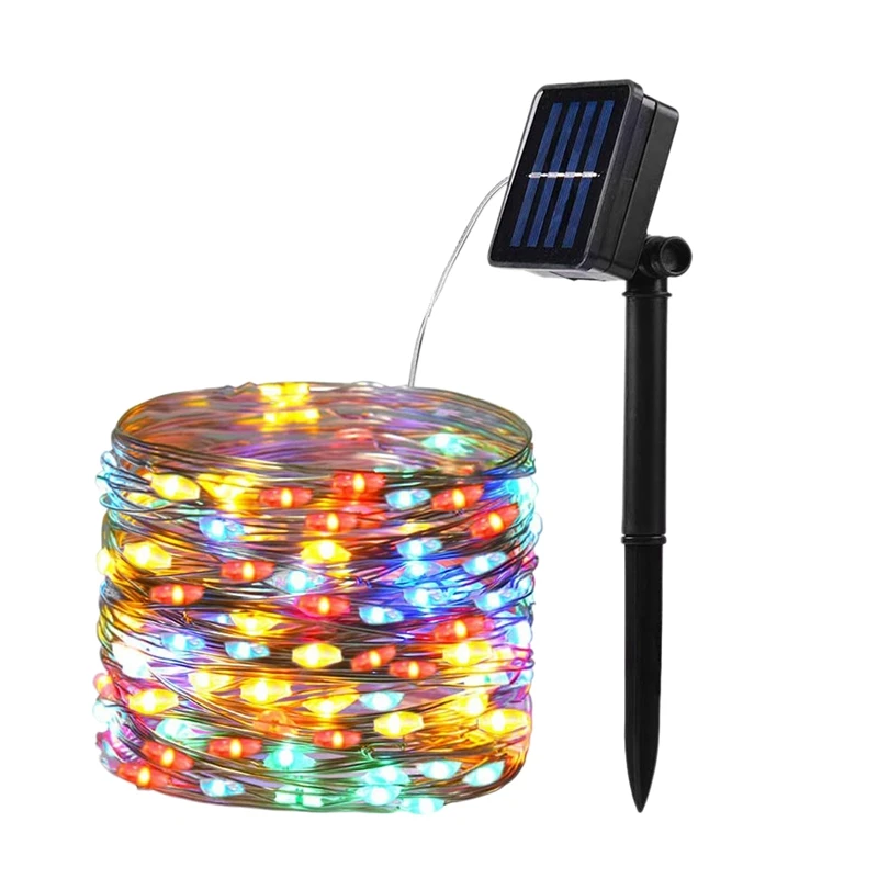 

Solar LED String Lights, 10M Waterproof Flexible Fairy Christmas Lights, Used In Outdoor Courtyards