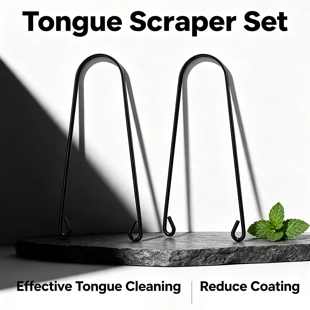 Premium Stainless Steel Tongue Cleaner, Durable Washable Tongue Scraper, Practical Oral Care Gadget For Daily Tongue Cleansing