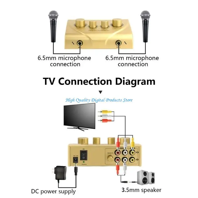 U2JE Professional Reverbs Sound Mixers قنوات متعددة للكاريوكي المنزلي والآلات الموسيقية