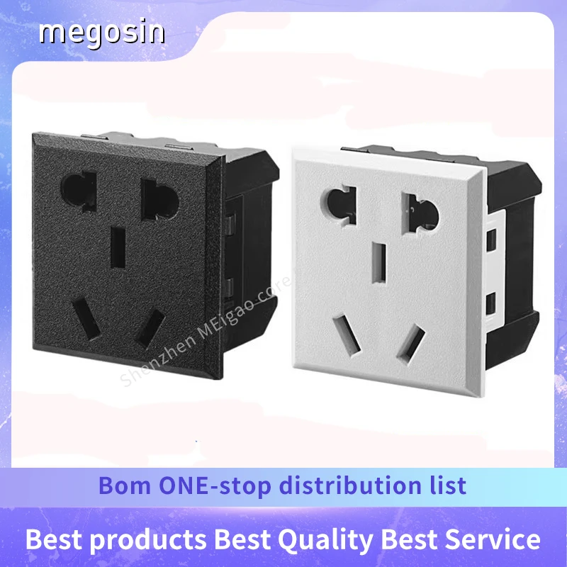1pcs/lot Card-type embedded 10A two-three-plug new national standard charging small five-hole desktop cabinet AC power socket