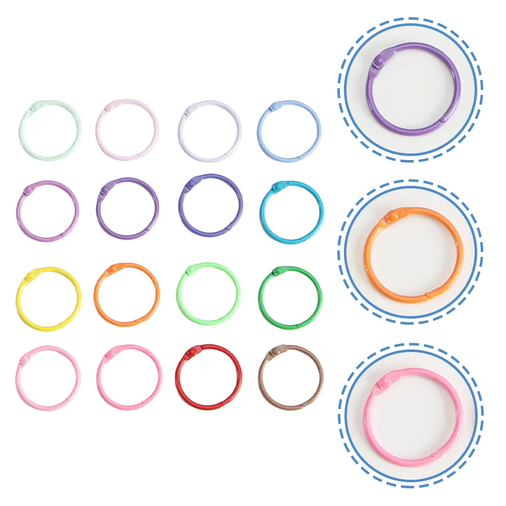 

50Pcs Multi-function Key Rings Daily Use Key Chains Reusable Book Rings Book Accessory binder ring compact binder ring