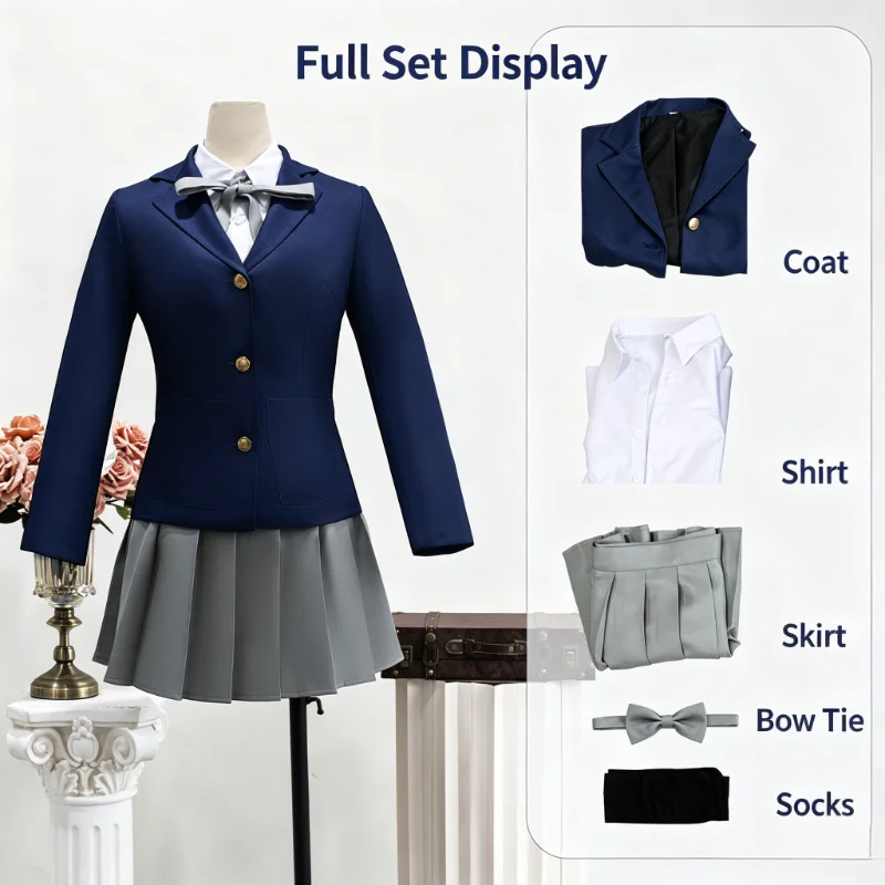 2026 Light-tone Girl Cos Costume Suit Jk Uniform Anime Nakano Azusa Hirasawa Yui Cosplay Suit Girl Complete Set Cosplay Costumes