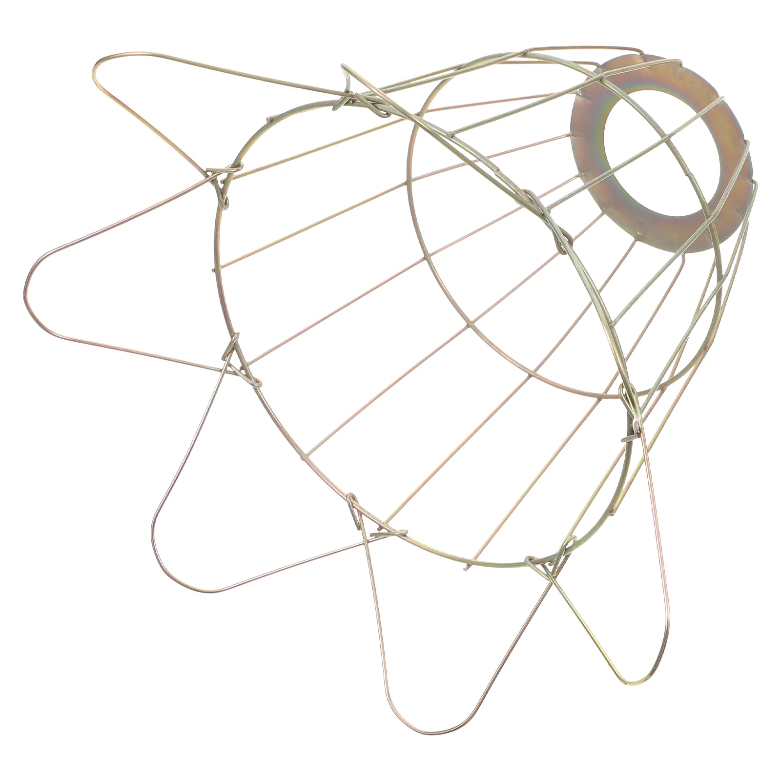 

Insulated Lamp Shade For E27 Bulbs Guard Cage Hanging Pendant Fixture Vintage Metal Lampshade Frame Heatproof