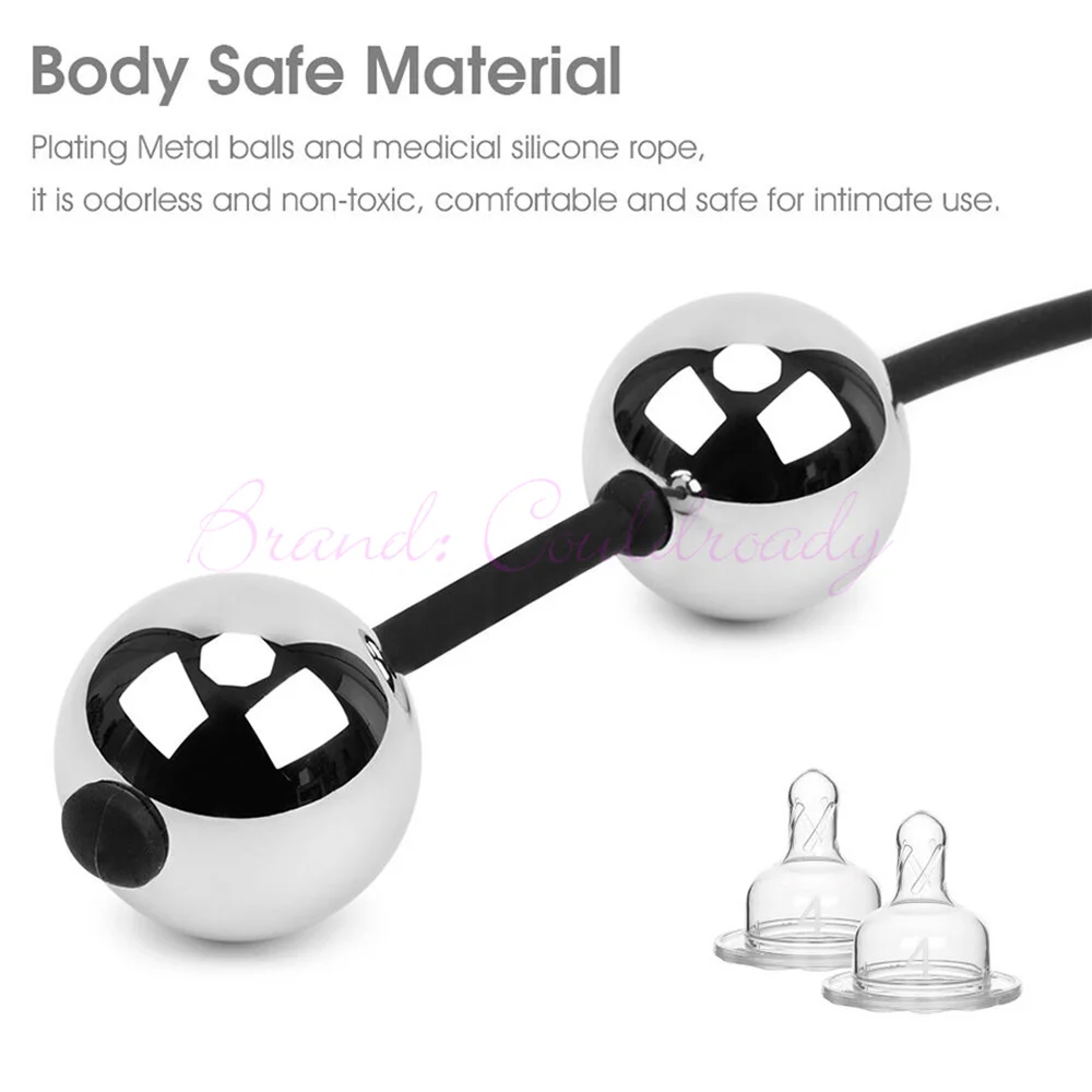 Erotic Weighted Vaginal Ball Geisha Kegel Exerciser Metal Ben Wa Egg Anal Beads Adult Sex Toys for Woman view 2